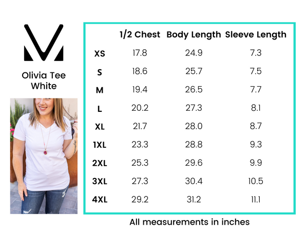 IN STOCK Olivia Tee - White FINAL SALE