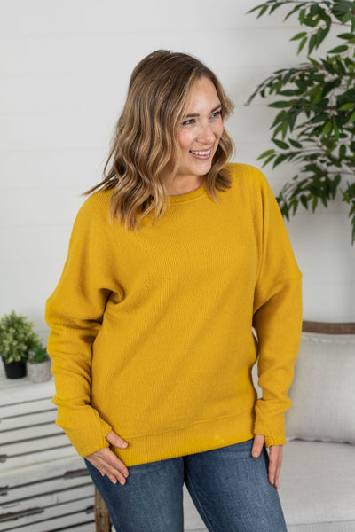 IN STOCK Kimmy Dolman Sweater - Mustard FINAL SALE