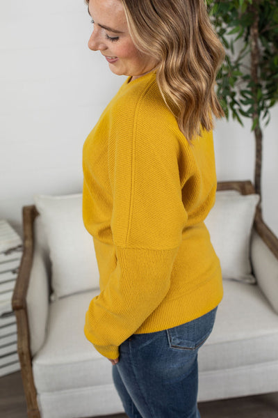 IN STOCK Kimmy Dolman Sweater - Mustard FINAL SALE