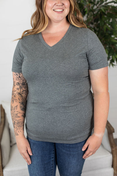 IN STOCK Olivia Tee - Charcoal FINAL SALE