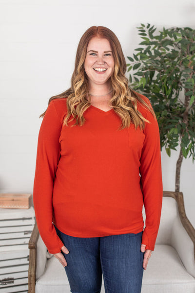 IN STOCK Hadley Long Sleeve - Pumpkin