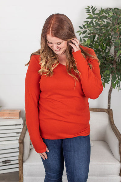 IN STOCK Hadley Long Sleeve - Pumpkin