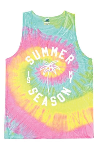 Summer is my season tie dye tank