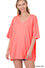 Cozy Summer Boyfriend Tee CORAL PINK