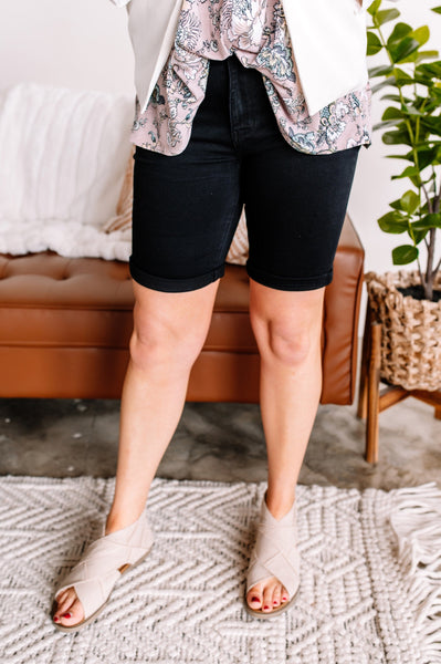 *Black Bermuda Judy Blue Shorts