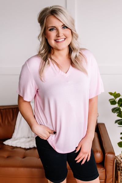 One For The Tee In Baby Pink*
