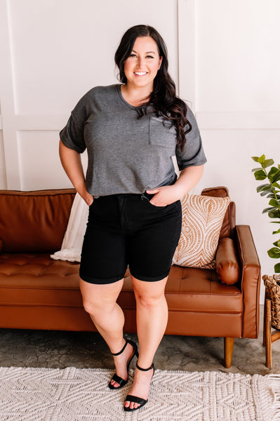 *Black Bermuda Judy Blue Shorts