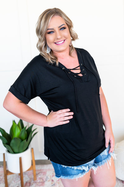 OUTLET - The Eyes Have It Top In Black - Large