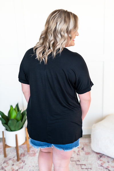 OUTLET - The Eyes Have It Top In Black - Large