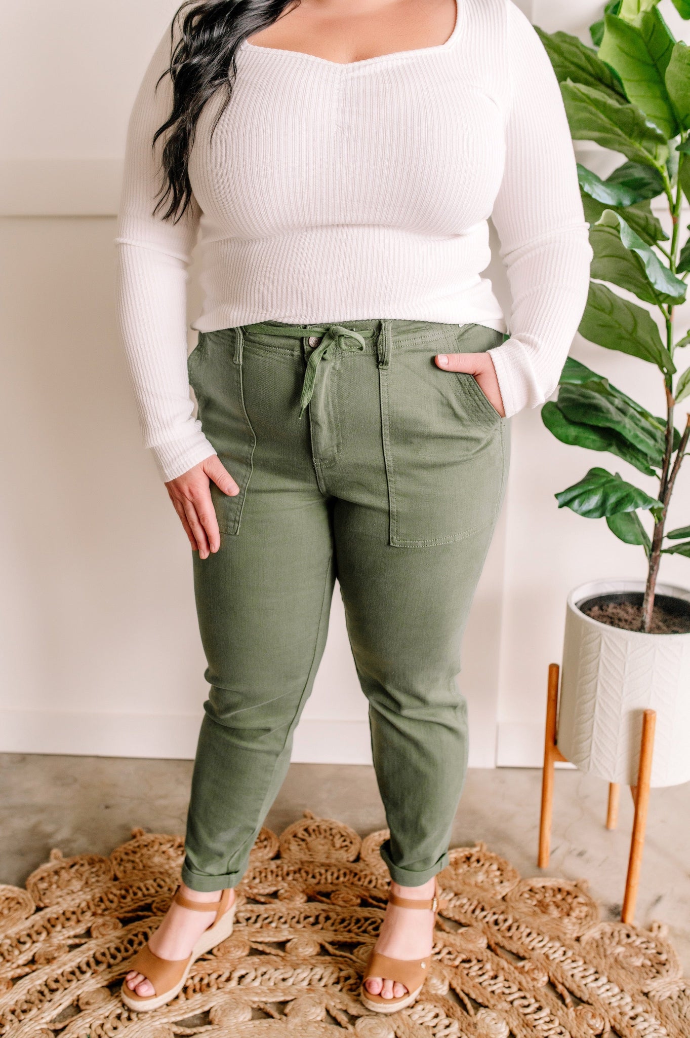 Spring Time Green Jogger Pants By Judy Blue