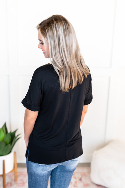 OUTLET - The Eyes Have It Top In Black - Large