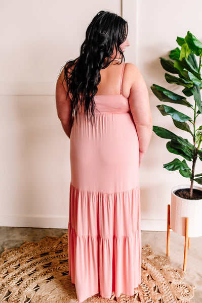 Maxi Dress In Soft Pink Carnation