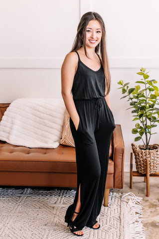 OUTLET Ladies Night Out Jumpsuit In Black