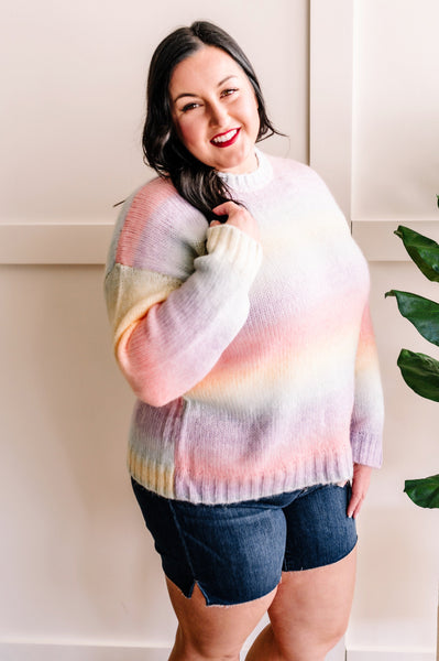 Knit Sweater In Soft Unicorn Colors