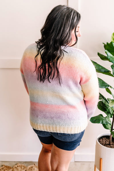 Knit Sweater In Soft Unicorn Colors