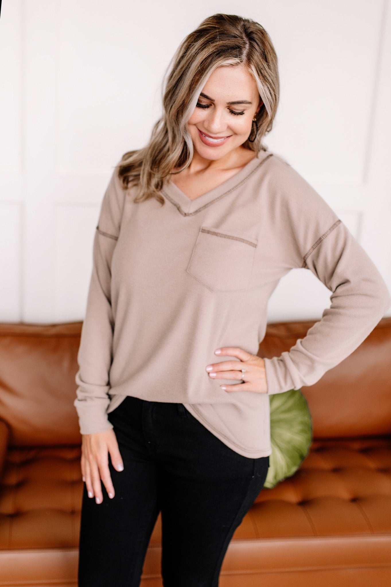 OUTLET - We've Got You Covered Top In Palomino - Large