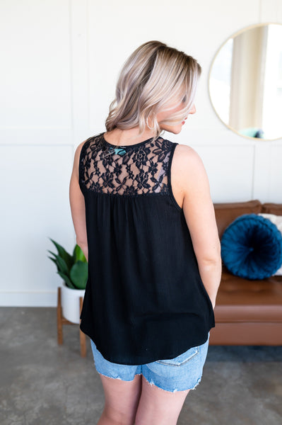 *I See Through You Lace Black Tank