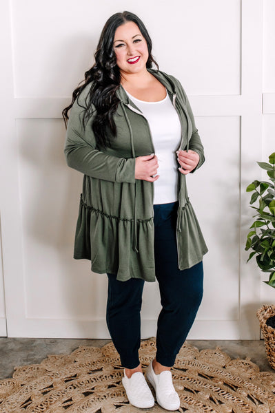 Ribbed Scoop Neck Stretchy Top In White