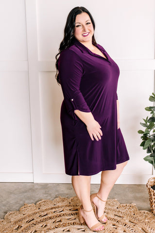 Gabby Front Dress In Dark Plum