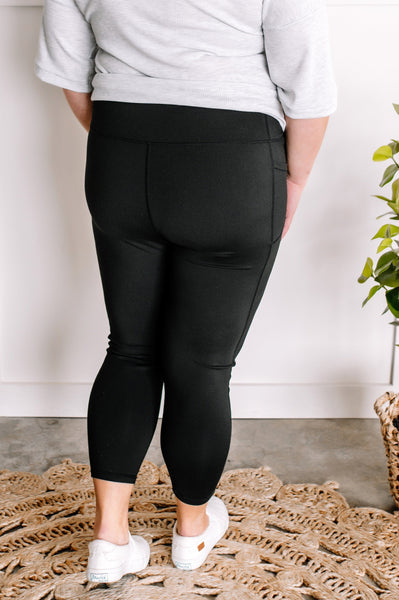 Athletic Leggings With Pockets In Black