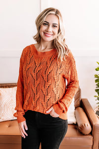 OUTLET That’s A Latte Knit Sweater In Warm Spice