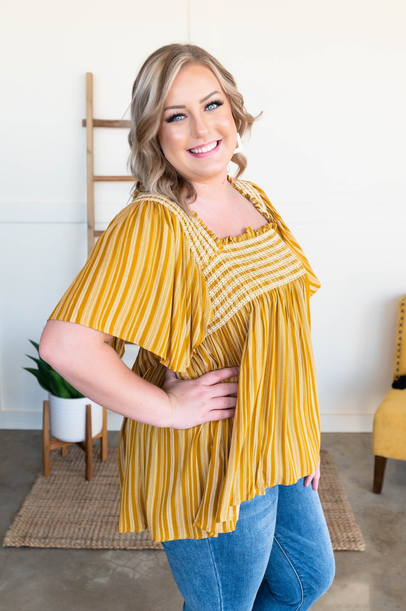 OUTLET - Can't Tie Me Down Top In Marigold - Large