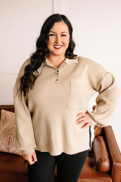 OUTLET With Respects Sweater In Desert Sand
