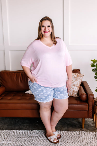 One For The Tee In Baby Pink*