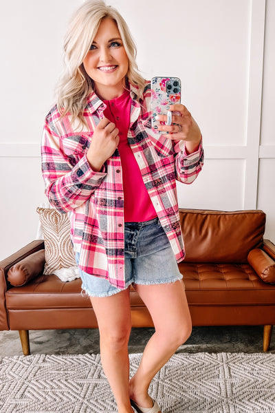 Decorate My World Button Top in Pink