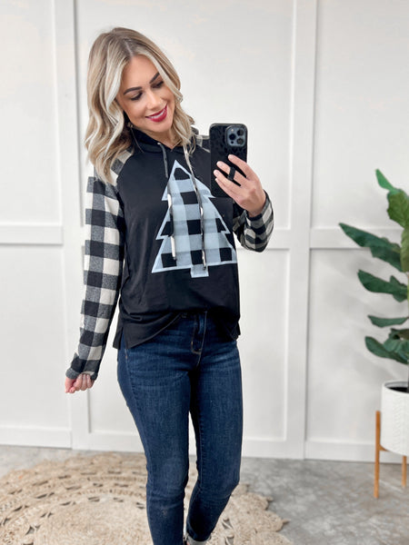 Into The Season Checkered Tree Hooded Top