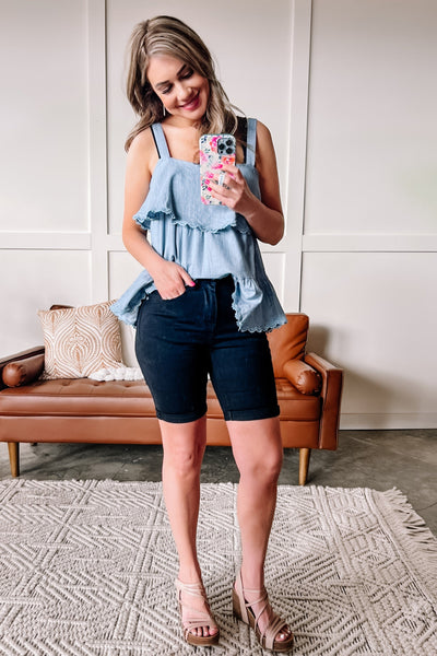 *Black Bermuda Judy Blue Shorts
