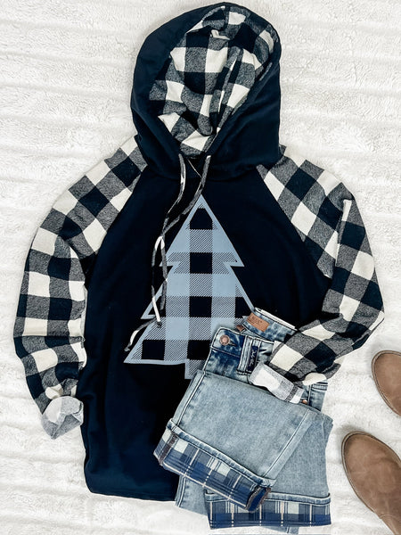 Into The Season Checkered Tree Hooded Top