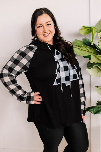Into The Season Checkered Tree Hooded Top