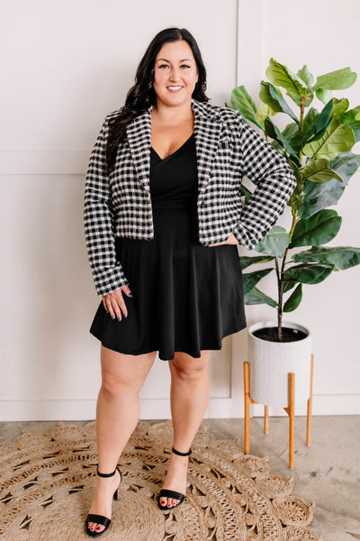Sleeveless Dress With Shorts In Deep Black