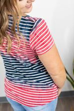 Olivia Patriotic Stripes Tee