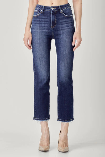 HIGH-RISE CROP STRAIGHT JEANS FROM RISEN