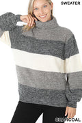Z colorblock turtleneck sweater