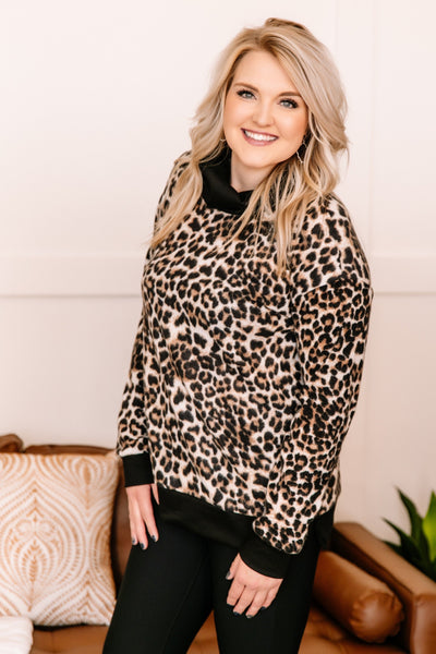 OUTLET - Credit Is Due Animal Print Top - Large