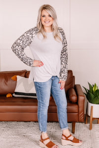 OUTLET - Tie Yourself In Leopard Knots Pullover - Large