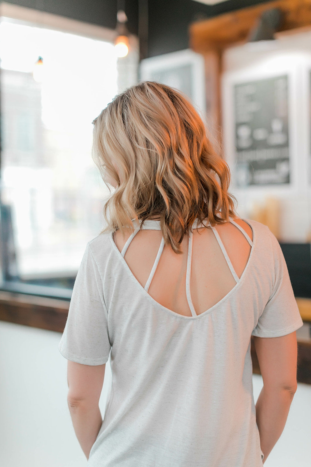 The Perfect Web Top In Heathered Gray
