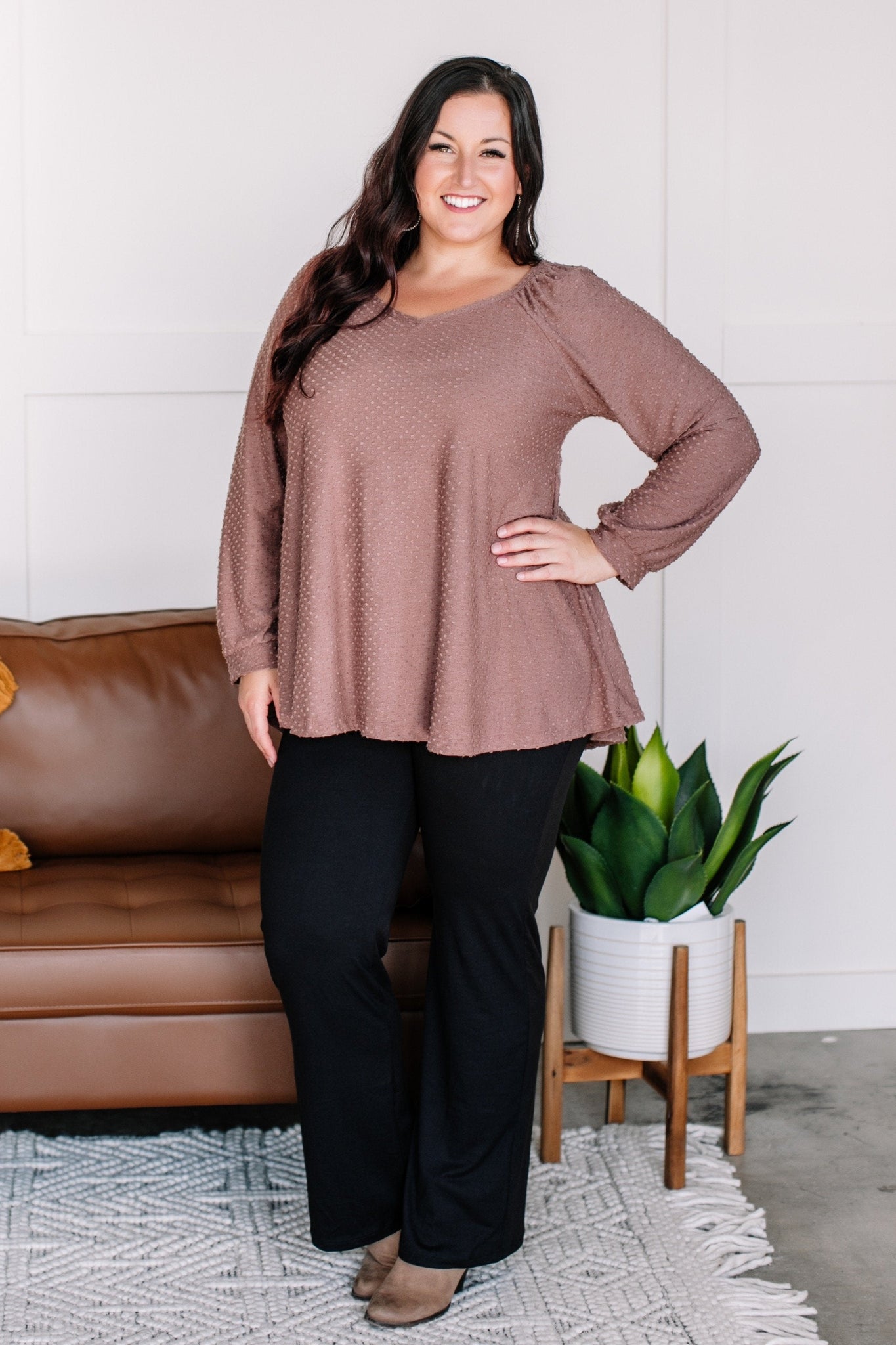 OUTLET - Connect The Dots Top In Chocolate Mauve - Large