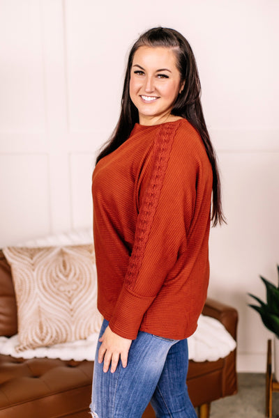 OUTLET - Turning Tables Knit Top In Copper Mountain - Large