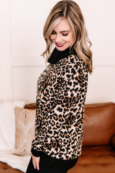 OUTLET - Credit Is Due Animal Print Top - Large