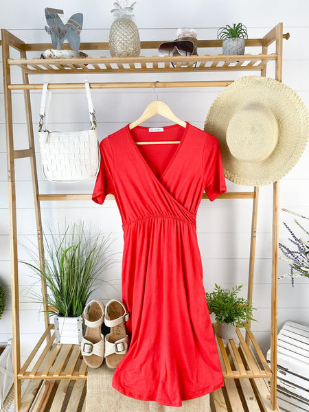 IN STOCK Tinley Dress - Red FINAL SALE