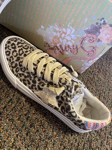 Very G Gypsy Jazz Cosmic 2 Taupe leopard Sneaker*