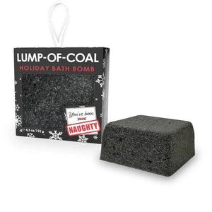 Lump of coal holiday bath bomb