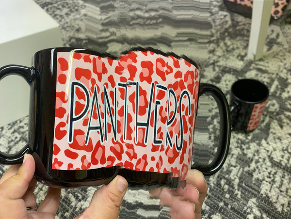 Chiefs & Panthers leopard wrap spirit mug
