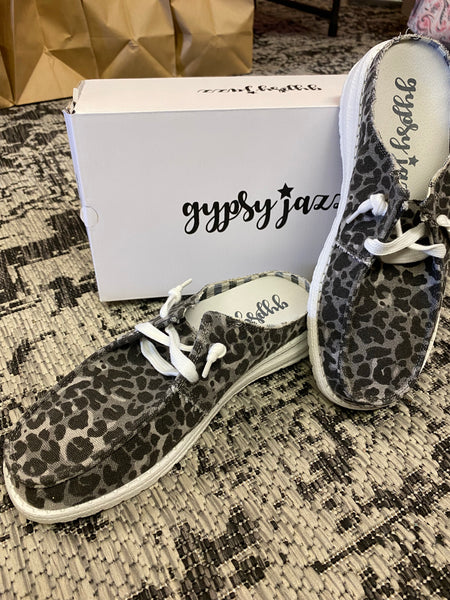 Very G Gypsy Jazz Layla2 Mule Sneakers Gray Leopard