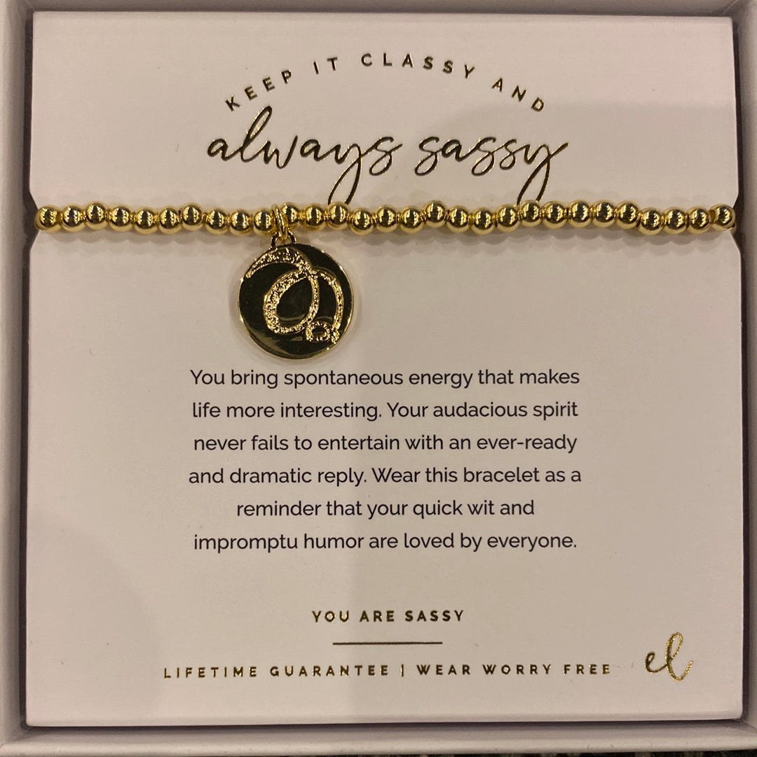 Charm Bracelet Gold- Sassy