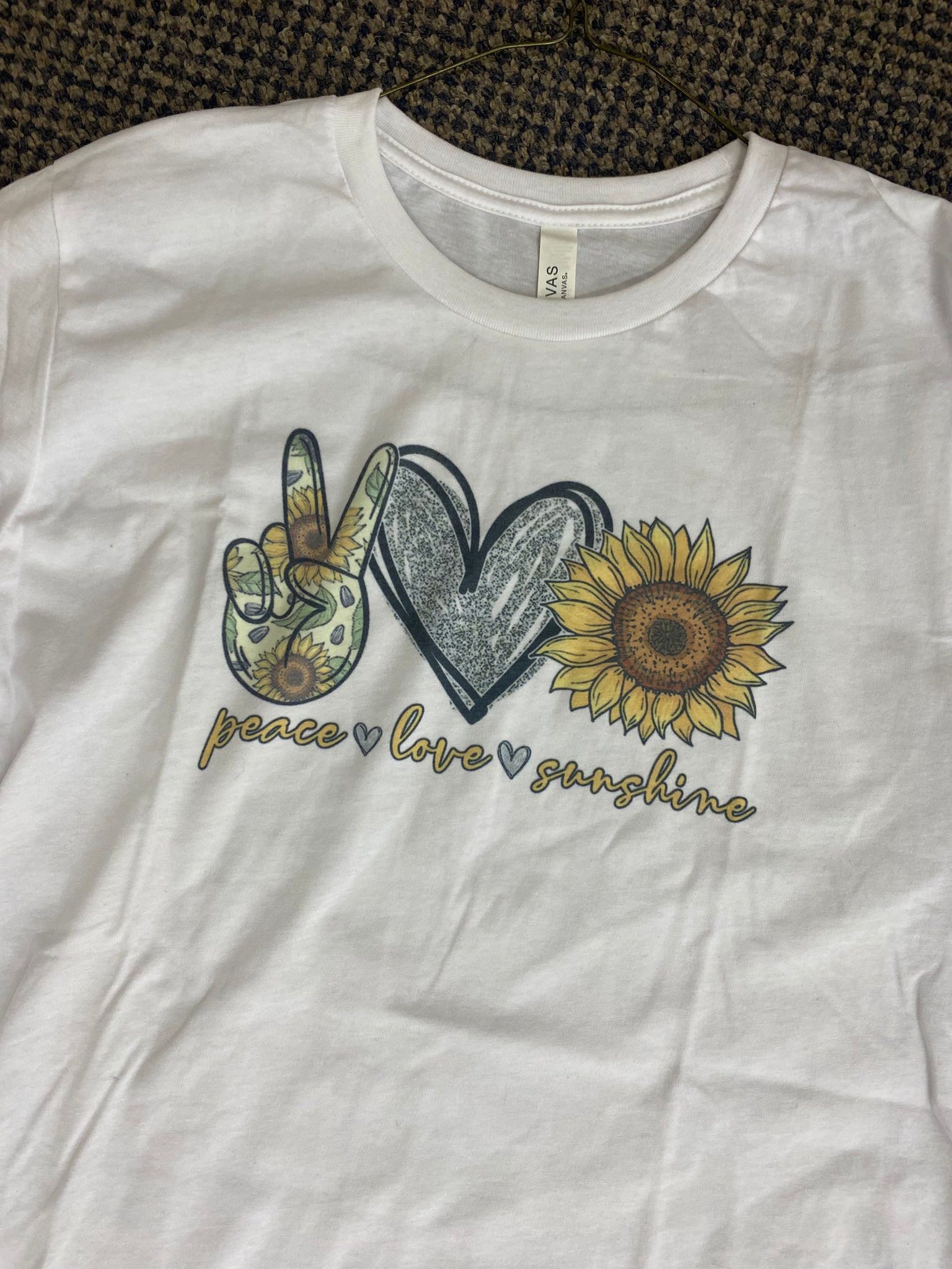 Peace Love Sunflower tee XL